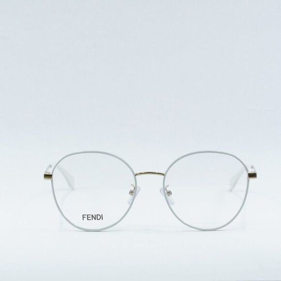 Fendi FE50008U 033 Eyeglasses Light Gold 54mm Round Frame - Picture 4 of 11